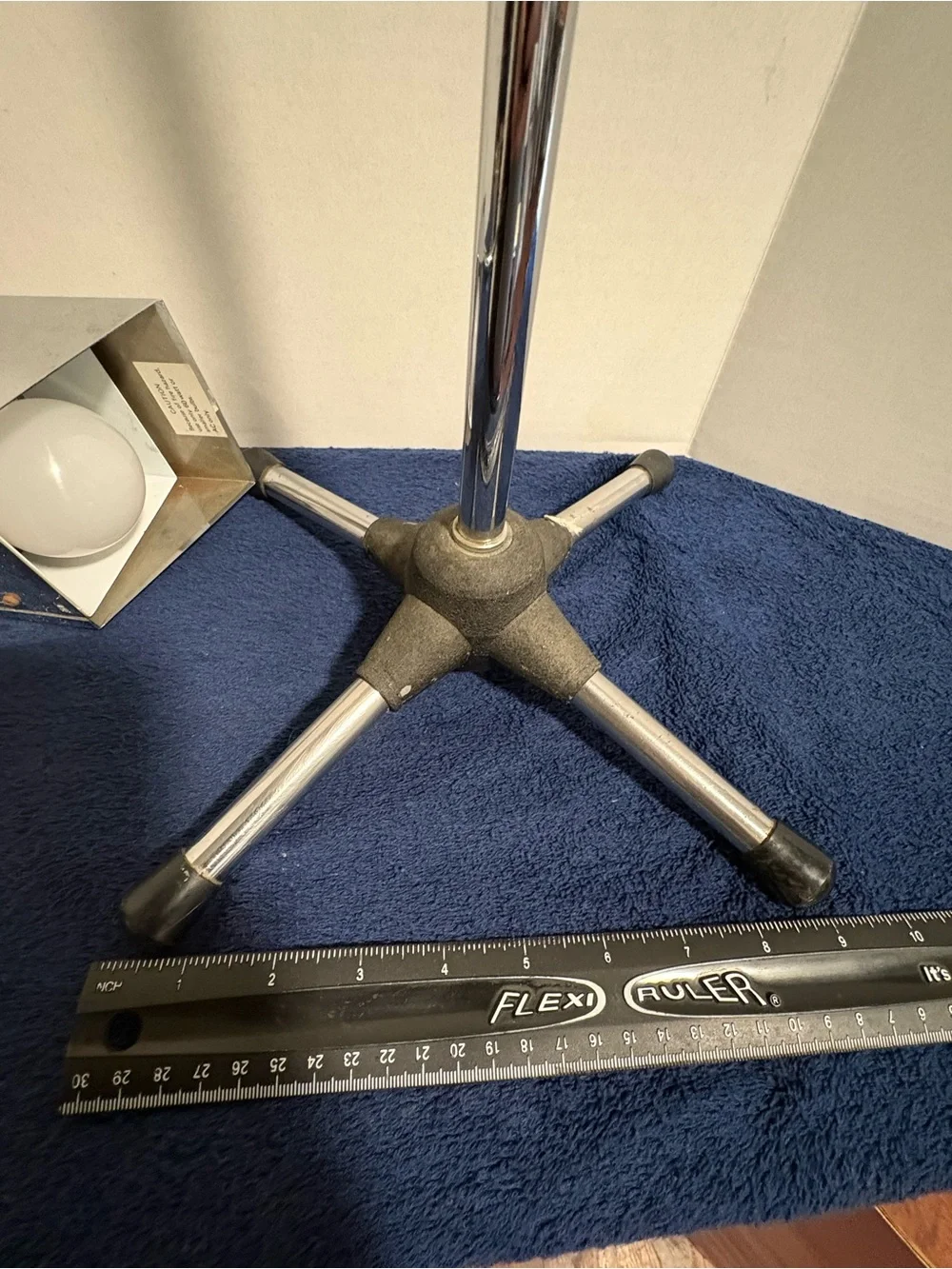MCM 70s Danish Koch Lowy Style Chrome  Floor Lamp - Adjustable Swivel Tilt Head